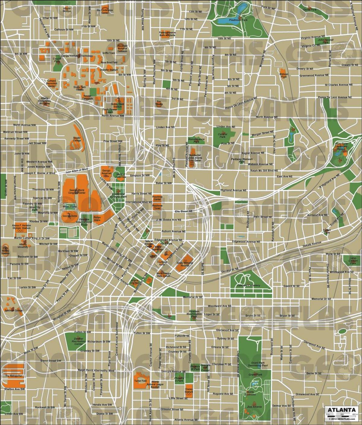 ciutat d'Atlanta mapa