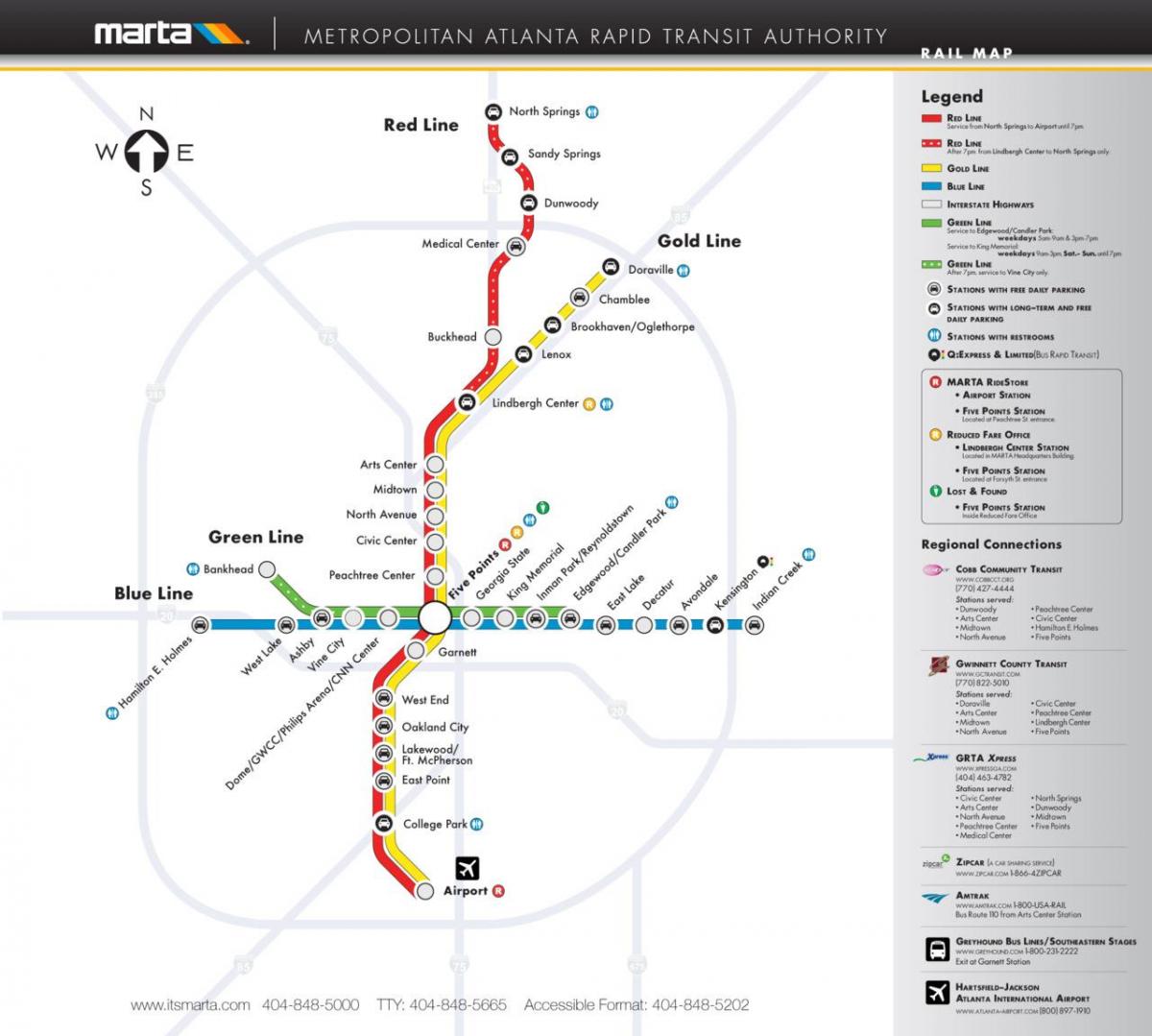 MARTA metro mapa