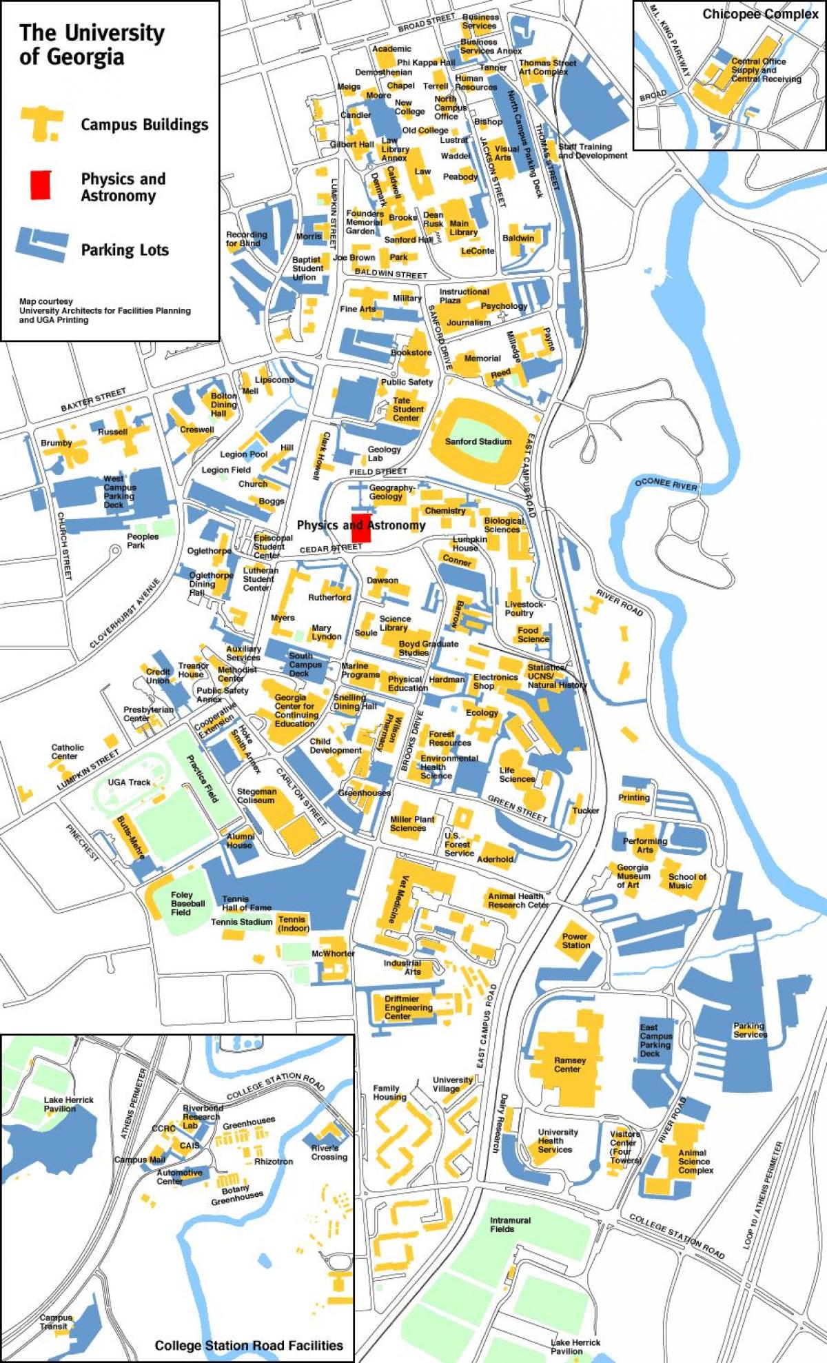 Universitat de Geòrgia mapa