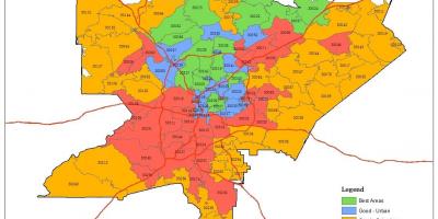 Codi postal mapa de Atlanta