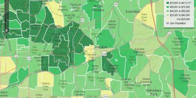 Demogràfica mapa de Atlanta