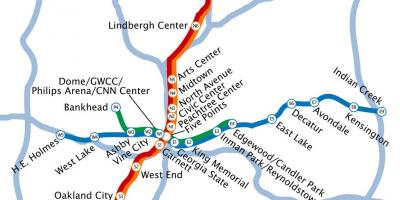 Mapa del metro de Atlanta