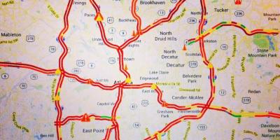 Mapa d'Atlanta trànsit