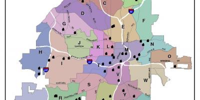 Mapa d'Atlanta zona mapa