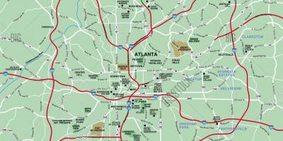 Atlanta plànol de la zona