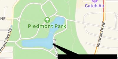Piemont parc mapa