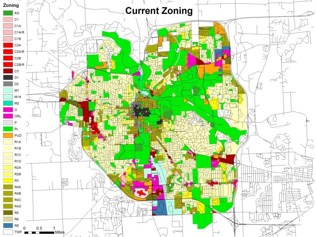 ciutat d'Atlanta zonificació mapa