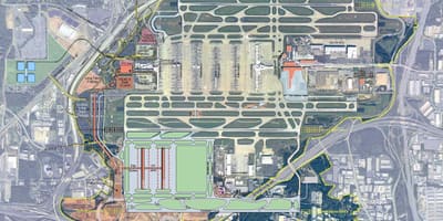 Atlanta, Geòrgia mapa de l'aeroport