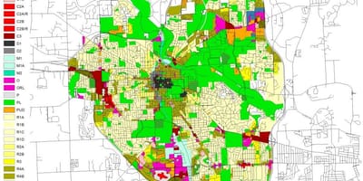 Ciutat d'Atlanta zonificació mapa